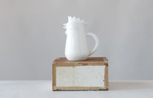 Load image into Gallery viewer, 4-1/4"L x 5-1/4"H Stoneware Chicken Creamer, White