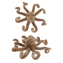 Load image into Gallery viewer, 18" Round x 8"H Polyester Octopus, Brown & Cream Color