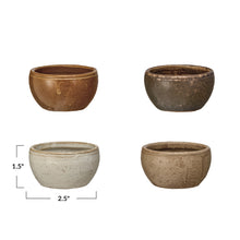 Load image into Gallery viewer, 2-1/2" Rnd x 1-1/2"H Stoneware Pinch Pot, 4 Colors