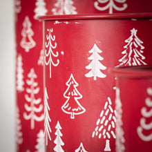 Load image into Gallery viewer, Red Tree Motif Planter Set of 3
