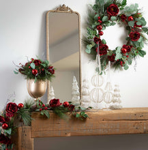 Load image into Gallery viewer, Elongated Gold Trimmed Ornate Mirror