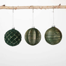 Load image into Gallery viewer, Gold & Green Textured Ball Ornament