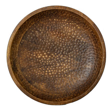 Load image into Gallery viewer, Hammered Bowl, Mango Wood w/Walnut Finish
