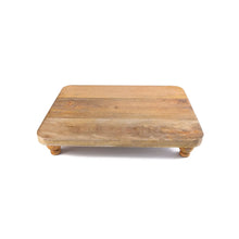 Load image into Gallery viewer, Farmhouse 14"L x 18"W x 3"H, Footed Serving Board, Mango Wood