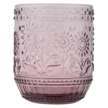 Load image into Gallery viewer, Floral Patterned Drinking Glass - Lilac