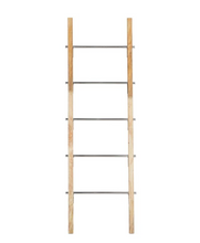 Load image into Gallery viewer, Stainless Steel Wood Ladder 59"