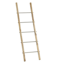 Load image into Gallery viewer, Stainless Steel Wood Ladder 59"