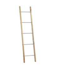 Load image into Gallery viewer, Stainless Steel Wood Ladder 72"
