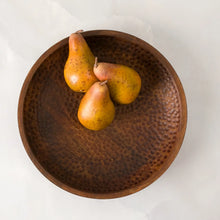 Load image into Gallery viewer, Hammered Bowl, Mango Wood w/Walnut Finish