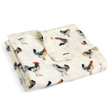 Load image into Gallery viewer, Chicken Big Lovey Three-Layer Muslin Blanket
