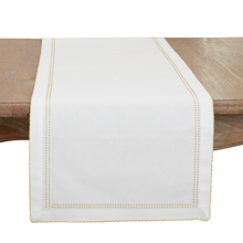 Load image into Gallery viewer, Embroidered Border Runner - Gold - 16"x72"
