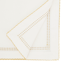 Load image into Gallery viewer, Embroidered Border Runner - Gold - 16"x72"
