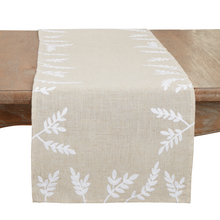 Load image into Gallery viewer, Embroidered Leaves Runner - 16"x72"
