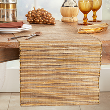 Load image into Gallery viewer, Shimmering Woven Nubby Runner - Gold - 16"x72"
