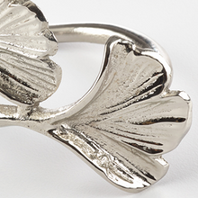 Load image into Gallery viewer, Gingko Napkin Ring - Silver
