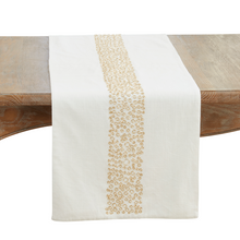 Load image into Gallery viewer, Beaded Band Runner - White - 16"x72"
