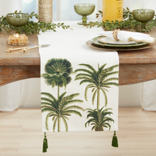 Load image into Gallery viewer, Palm Tree Runner - Green - 13"x72"
