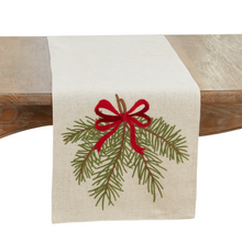 Load image into Gallery viewer, Pine Needle and Bow Runner - Natural - 16"x70"

