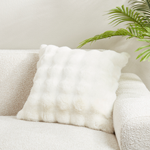 Load image into Gallery viewer, Bubble Faux Fur Pillow - Down Filled - Ivory - 20"
