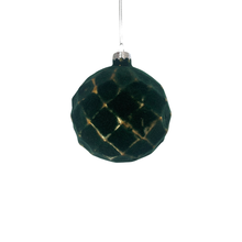 Load image into Gallery viewer, Gold &amp; Green Textured Ball Ornament
