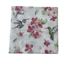 Load image into Gallery viewer, Diligent Hummingbirds White Paper Napkins
