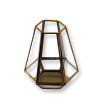 Load image into Gallery viewer, Gold Glass T Light Holder - 12x15

