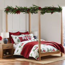 Load image into Gallery viewer, Cross Stitch Velvet Red with White Full/Queen Quilt Set
