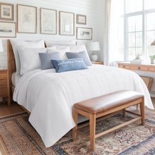 Load image into Gallery viewer, Cloud Waffle Bright White Full/Queen Quilt Set

