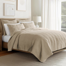 Load image into Gallery viewer, Cloud Waffle Taupe Full/Queen Quilt Set
