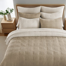 Load image into Gallery viewer, Cloud Waffle Taupe Full/Queen Quilt Set
