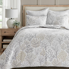 Load image into Gallery viewer, English Forest Natural Full/Queen Quilt Set
