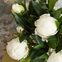 Load image into Gallery viewer, Faux Peonies in Globe - White
