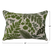 Load image into Gallery viewer, 24"L x 16"W Cotton Lumbar Pillow Cover w Embroidery
