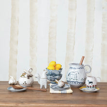 Load image into Gallery viewer, 5" Rnd x 4-3/4"H Stoneware Garlic Storage Jar w Lid
