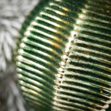 Load image into Gallery viewer, Gold &amp; Green Textured Ball Ornament
