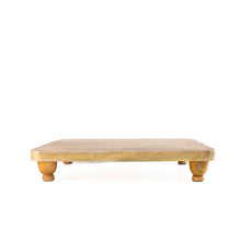 Load image into Gallery viewer, Farmhouse 14"L x 18"W x 3"H,  Footed Serving Board, Mango Wood
