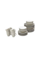 Load image into Gallery viewer, Dinnerware Matte Flax &amp; White Set of 36

