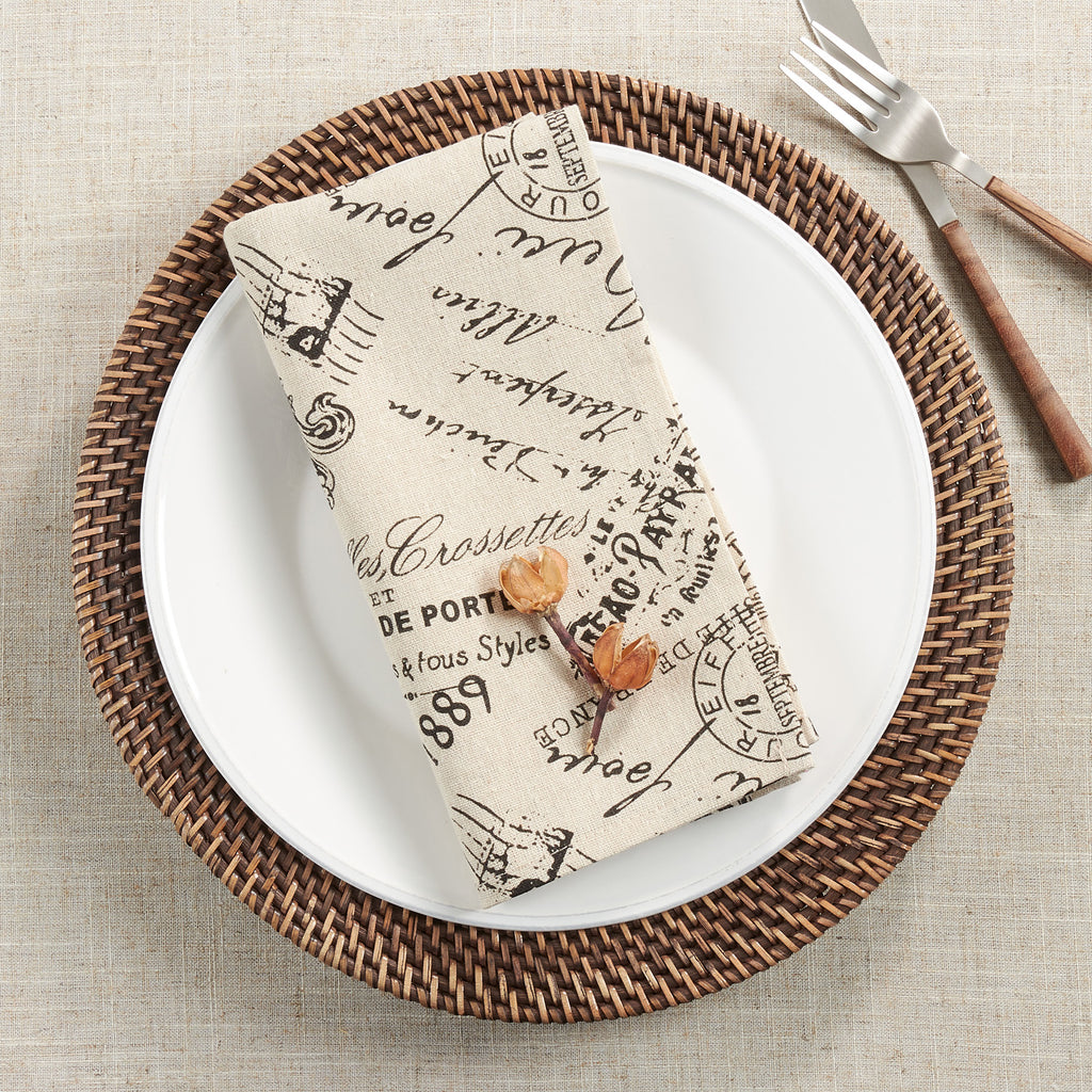 Natural Paris Napkin Polyester Linen Sq (7088764256443)