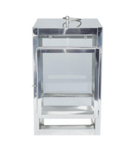 Load image into Gallery viewer, Stainless Steel Pillar Candle Lantern - 20.5"
