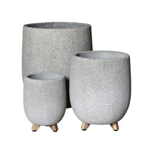Load image into Gallery viewer, Cement Pots With Feet - Rock Grey (3 Sizes)
