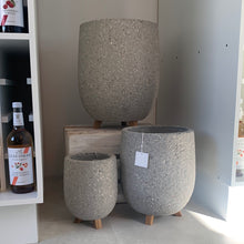 Load image into Gallery viewer, Cement Pots With Feet - Rock Grey (3 Sizes)

