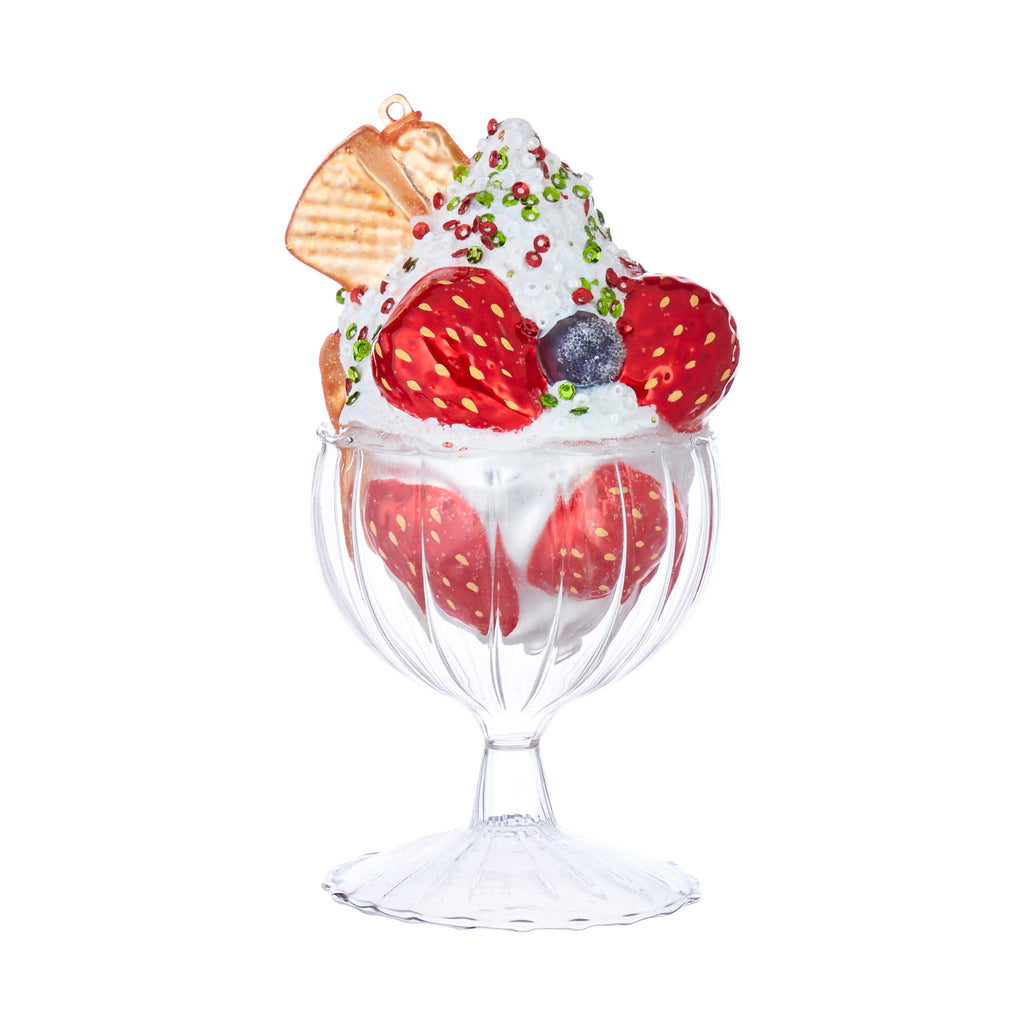 5.5'' Strawberry Sundae Ornament (7091674611899)