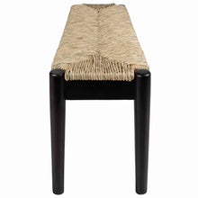 Load image into Gallery viewer, Seagrass Bench with Black Legs

