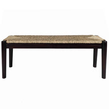 Load image into Gallery viewer, Seagrass Bench with Black Legs

